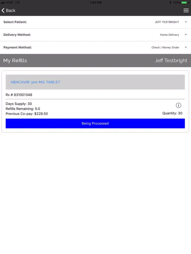 Tangkapan layar Brightpoint Pharmacy iPad 