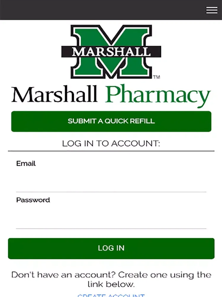 Tangkapan skrin Marshall Pharmacy iPad 