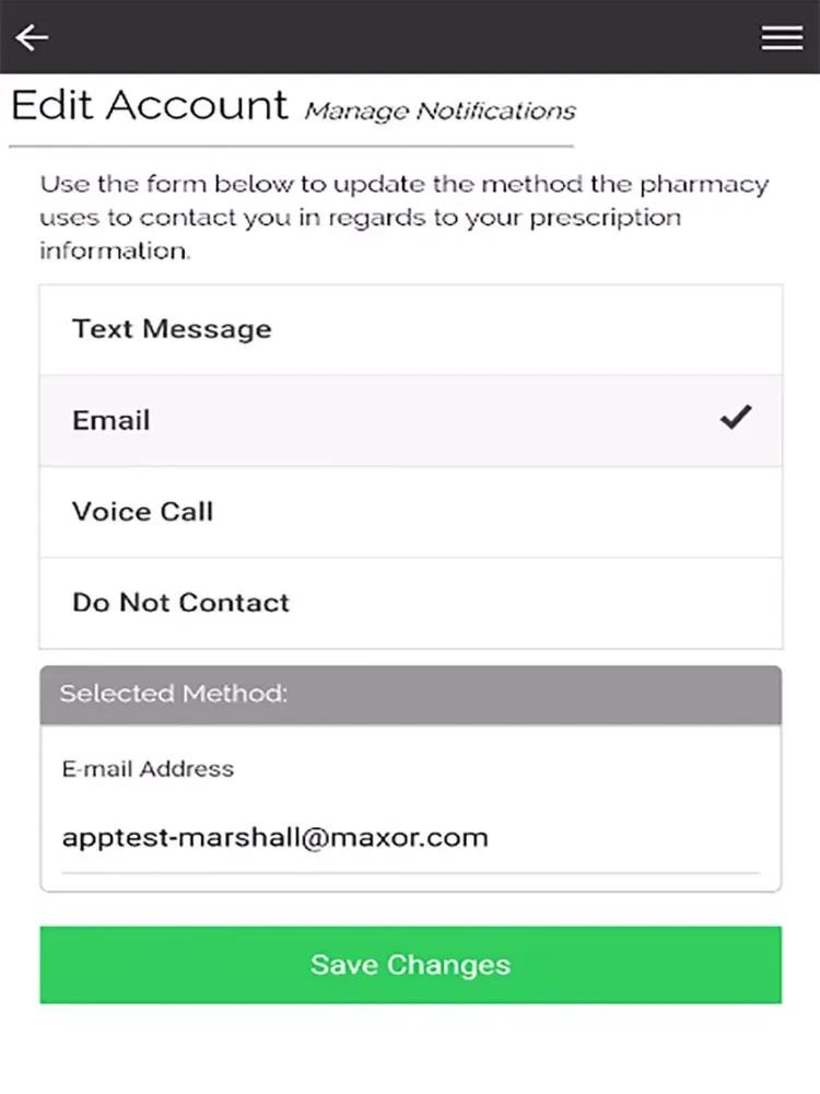 Tangkapan skrin Marshall Pharmacy iPad 