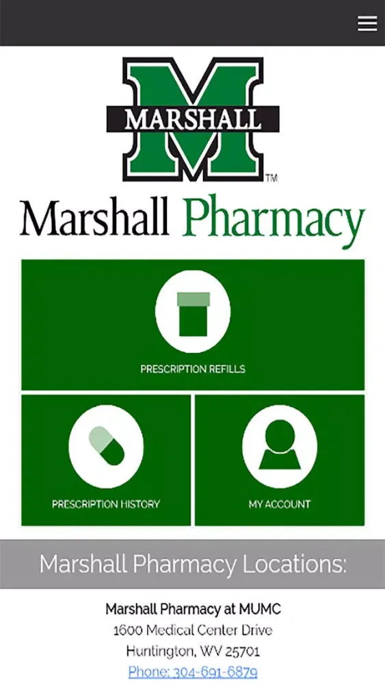 Tangkapan skrin Marshall Pharmacy
