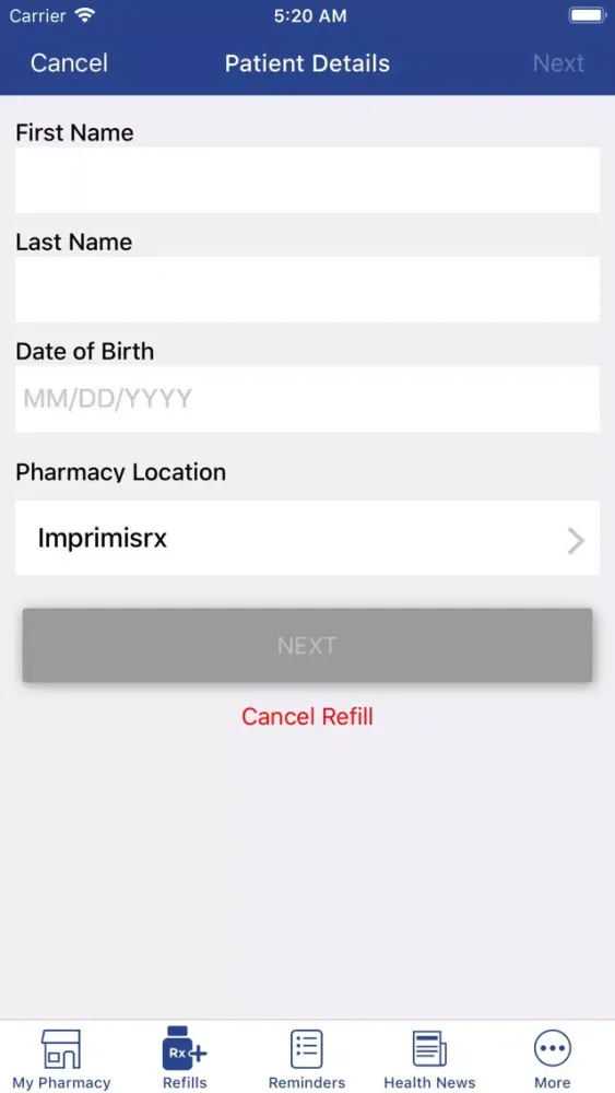 Tangkapan skrin Pharmacy Innovations