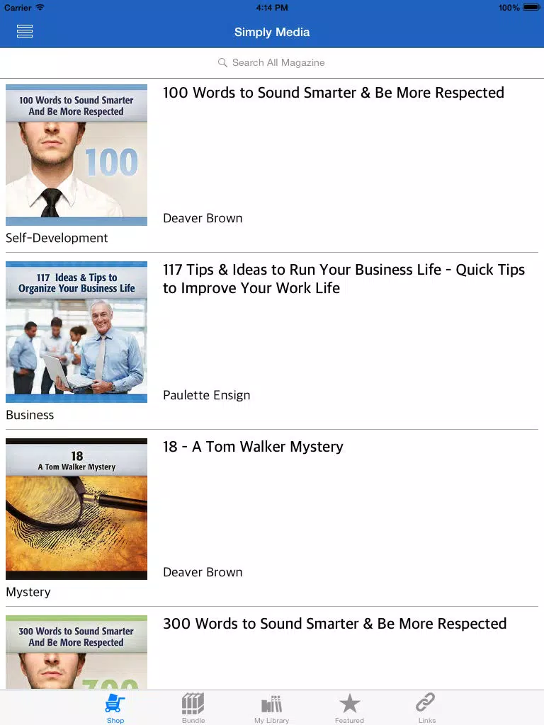 Simply Books iPad  Screenshots