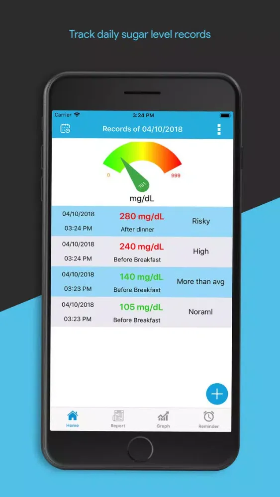 Tangkapan layar Diabetes Tracker Pro - Glucose