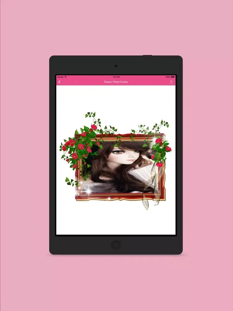 Flower Rose Photo Frame iPad  Screenshots