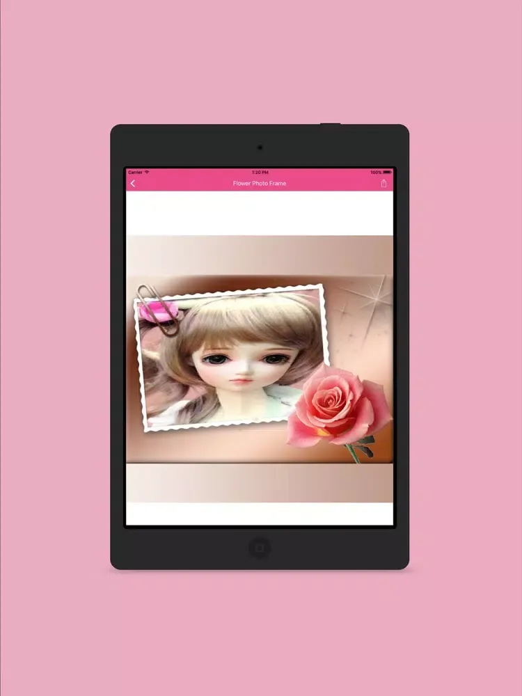 Flower Rose Photo Frame iPad  Screenshots