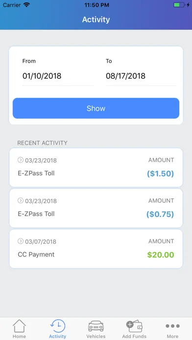 EZ Tolls MA Screenshots