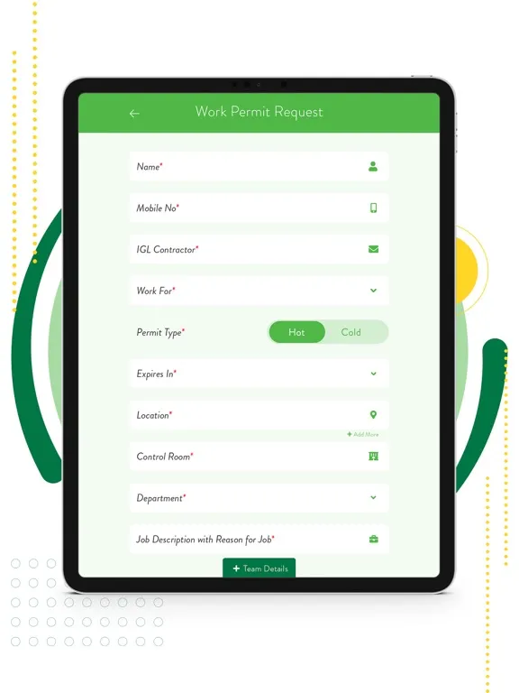 صور IGL Safety Work Permit System iPad 