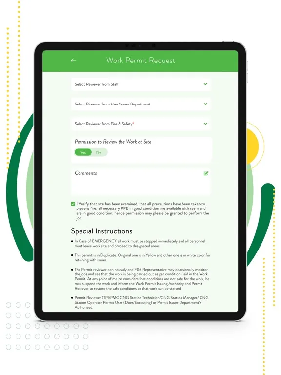 صور IGL Safety Work Permit System iPad 