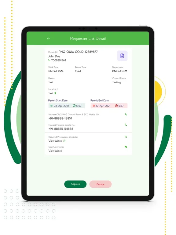 صور IGL Safety Work Permit System iPad 