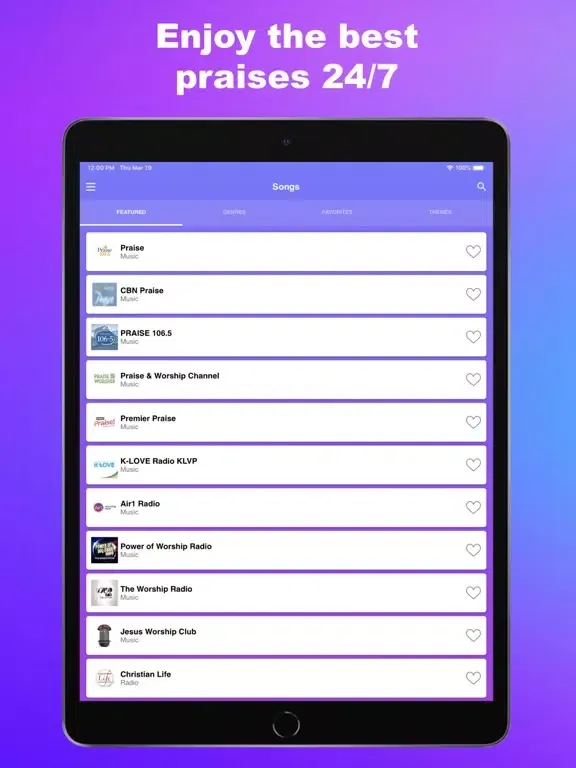Praise And Worship Songs iPad  Screenshots