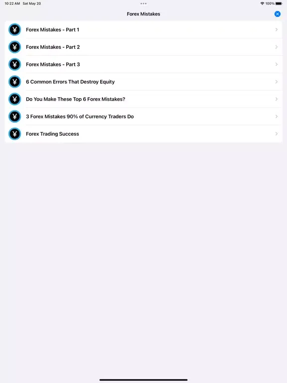 Learn Forex Beginner iPad  스크린샷