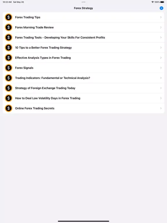 Learn Forex Beginner iPad  스크린샷