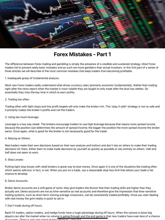 Learn Forex Beginner iPad  스크린샷