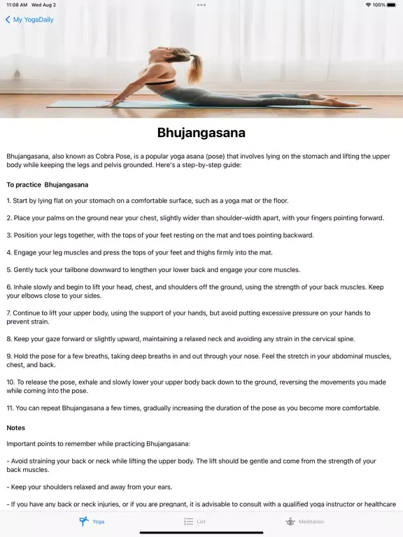 My Yoga Daily iPad  스크린샷