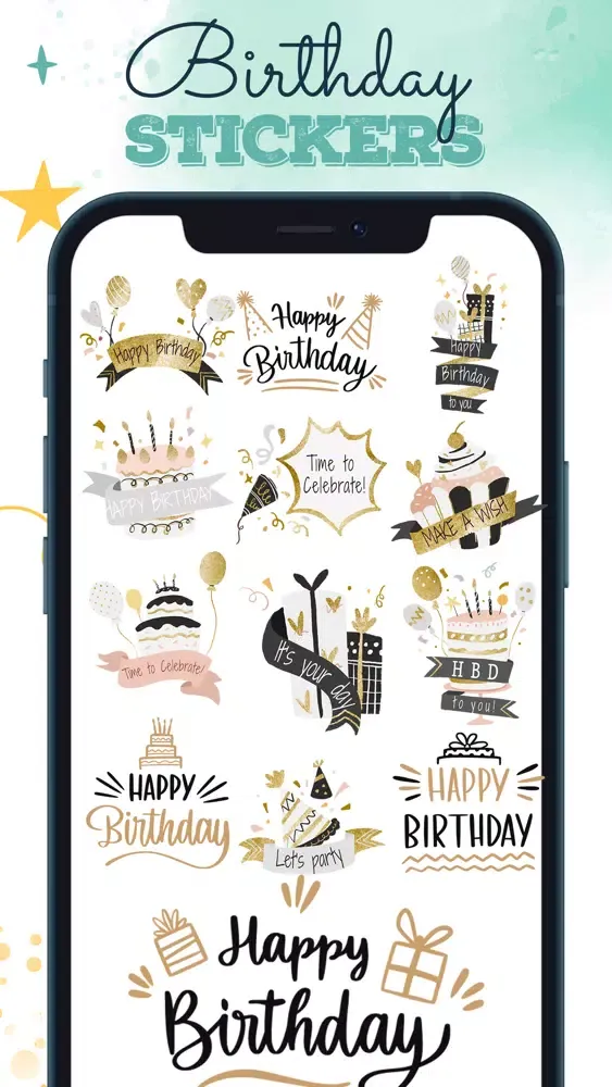 Birthday Stickers & Wishes Screenshots
