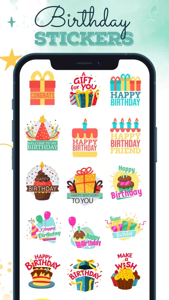 Birthday Stickers & Wishes Screenshots