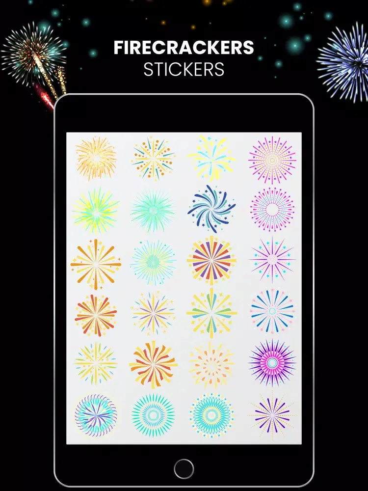 Animated Fireworks Stickers! iPad  스크린샷