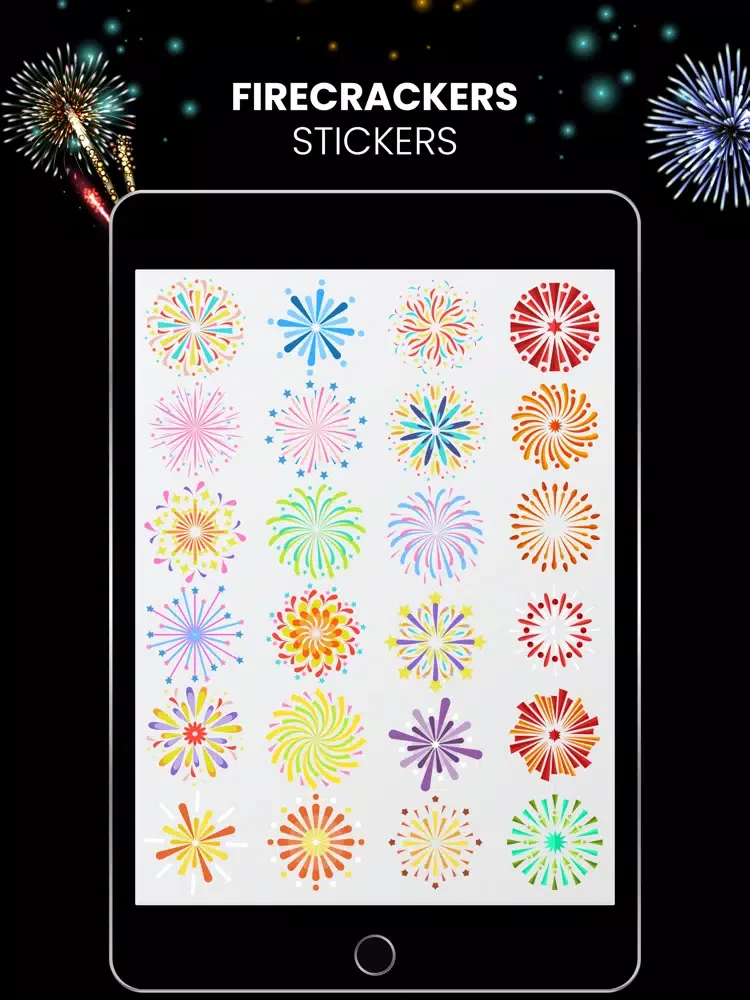 Animated Fireworks Stickers! iPad  스크린샷
