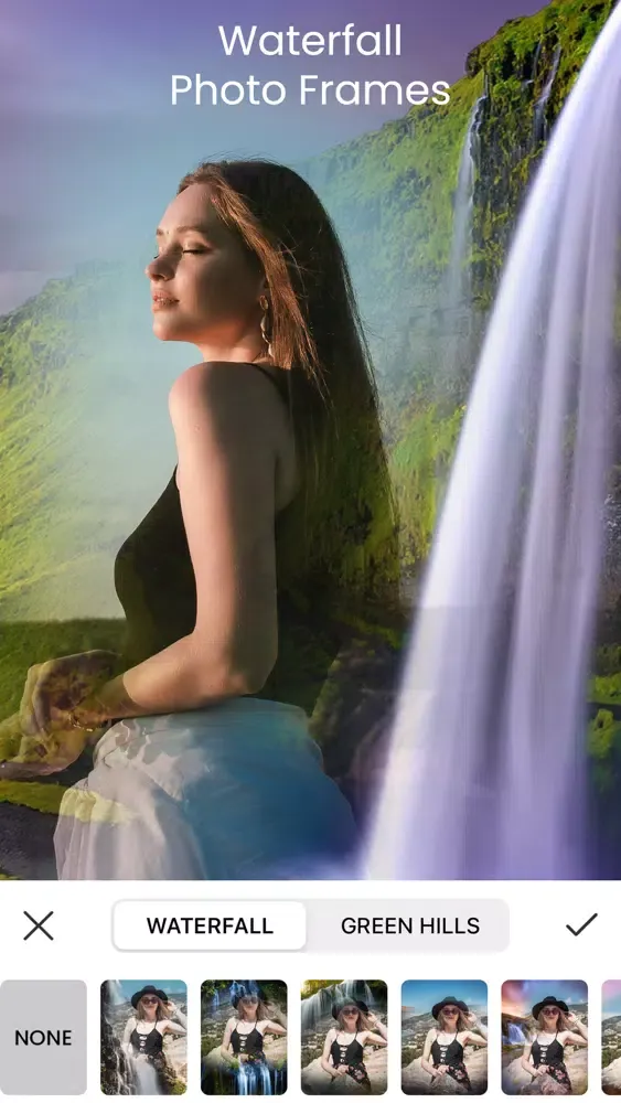 Waterfall & Hills Photo Frames स्क्रीनशॉट