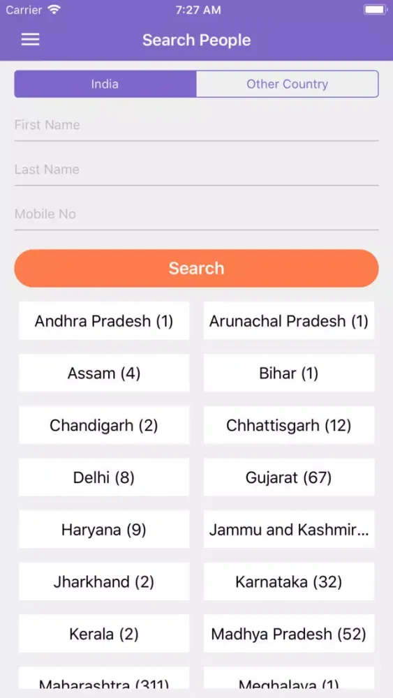 Zrzuty ekranu VJS-Vishwa Jain Samaj (Census)