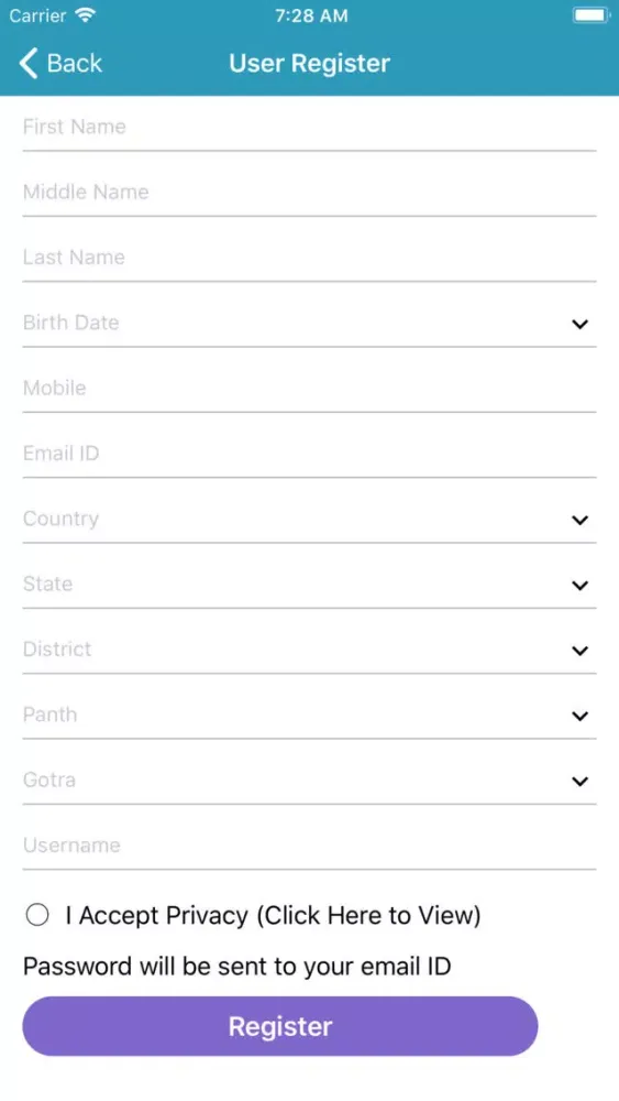 Zrzuty ekranu VJS-Vishwa Jain Samaj (Census)