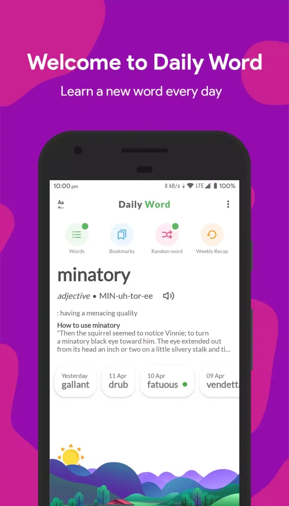 Tangkapan layar Daily Word