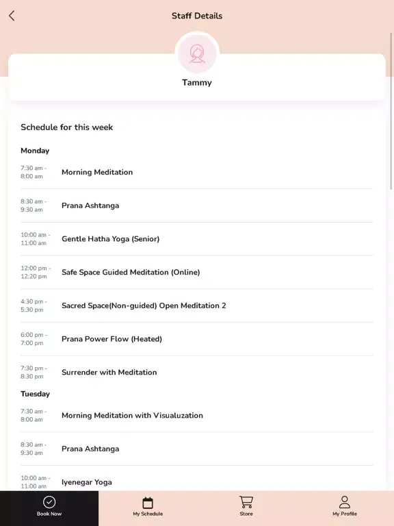 Ảnh chụp màn hình của Prana Healing and Wellness iPad 