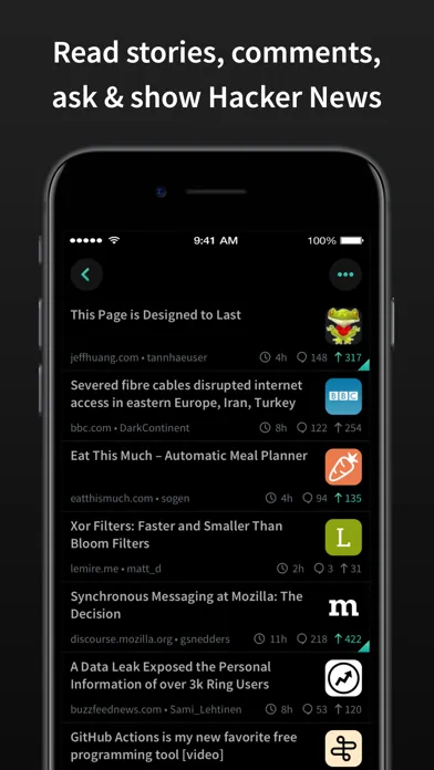 HACK for YC Hacker News Reader স্ক্রিনশট
