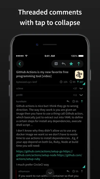 HACK for YC Hacker News Reader স্ক্রিনশট