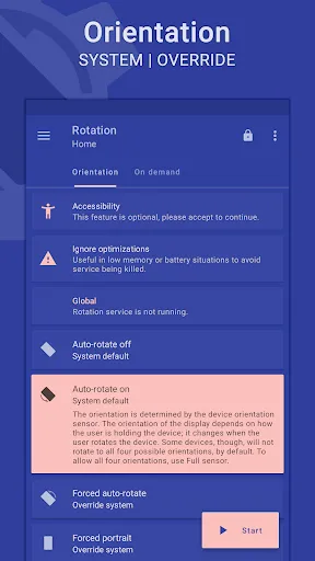 Screenshot di Rotation | Orientation Manager