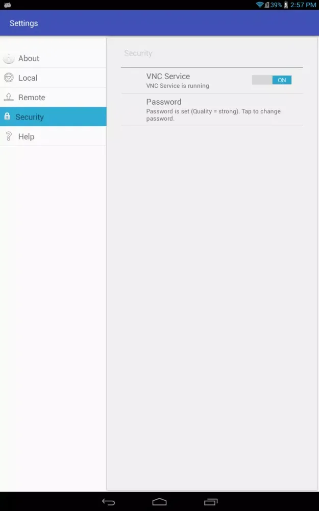 Remote VNC Server スクリーンショット