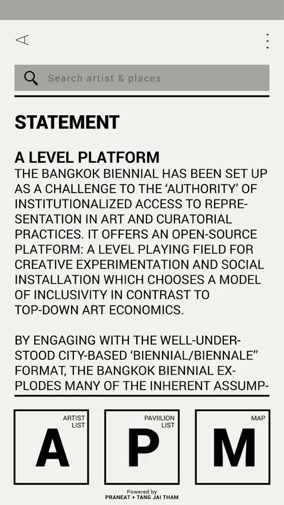 Bangkok Biennial Screenshots