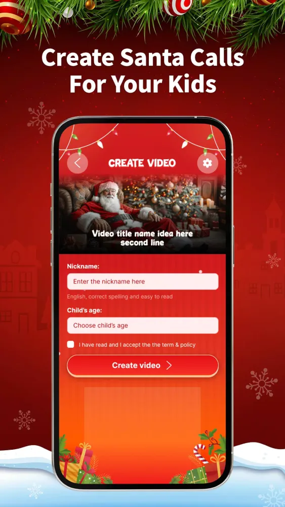 ภาพหน้าจอของ Personalized Santa Video Call