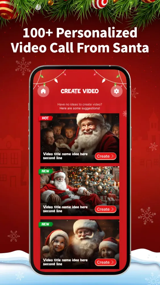 ภาพหน้าจอของ Personalized Santa Video Call