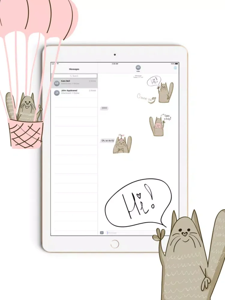 Everyday Cats Stickers iPad  Screenshots