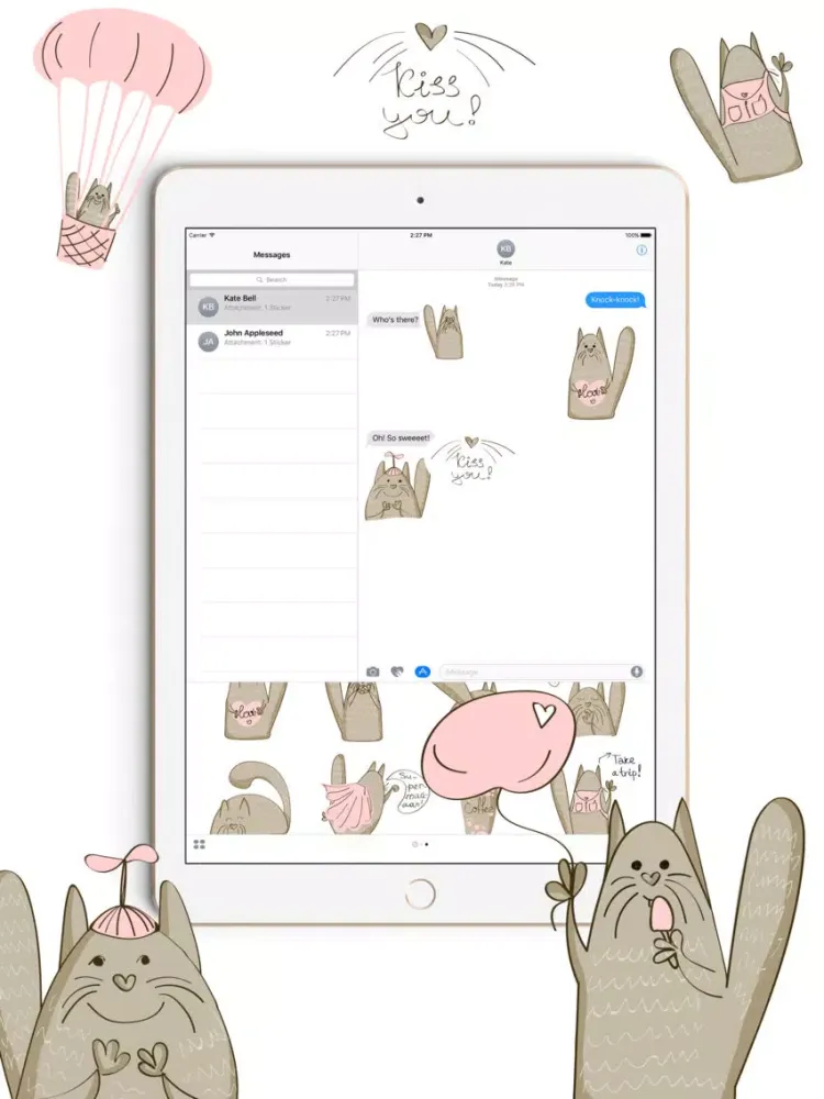 Everyday Cats Stickers iPad  Screenshots