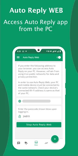ภาพหน้าจอของ Auto Reply Chat Bot