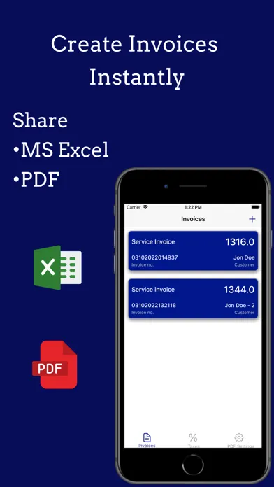 Zrzuty ekranu MS Excel, PDF Invoices & Bills