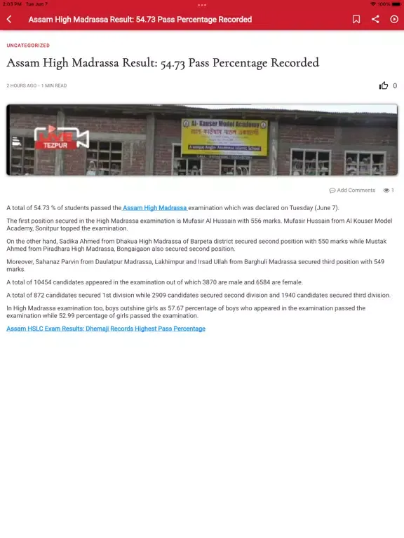 Pratidin Time News iPad  Screenshots