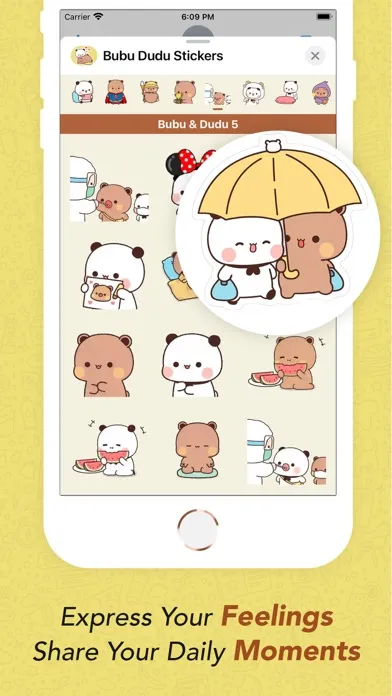 Bubu Dudu Animated Stickers 스크린샷