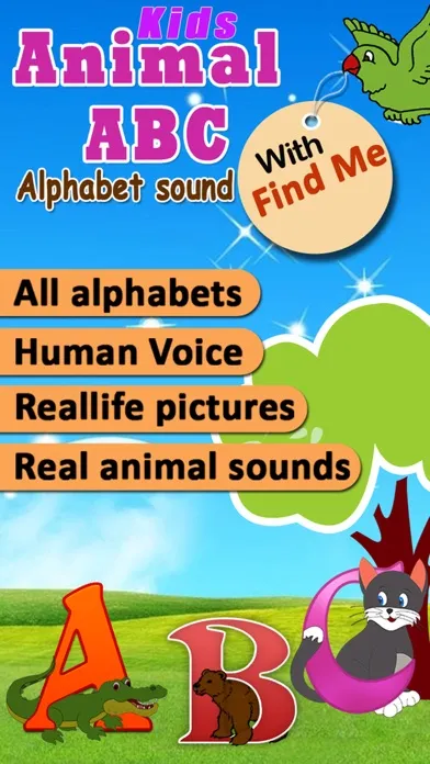 Animal alphabet for kids, Learn Alphabets with animal sounds and pictures for preschoolers and toddlers Screenshots