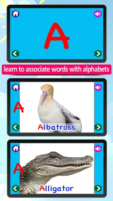 Animal alphabet for kids, Learn Alphabets with animal sounds and pictures for preschoolers and toddlers Screenshots