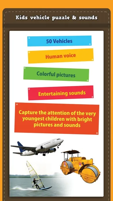 Screenshot di Kids vehicle puzzle and sound - Preschool game for toddlers