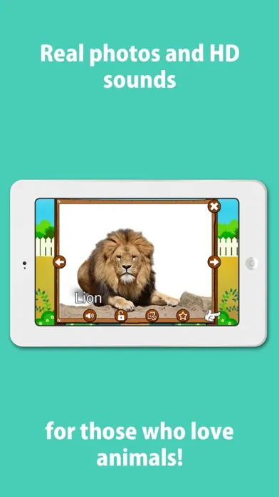 Animal sounds and pictures, hear jungle sound in Kids zoo, Petting zoo with real images and sound Screenshots