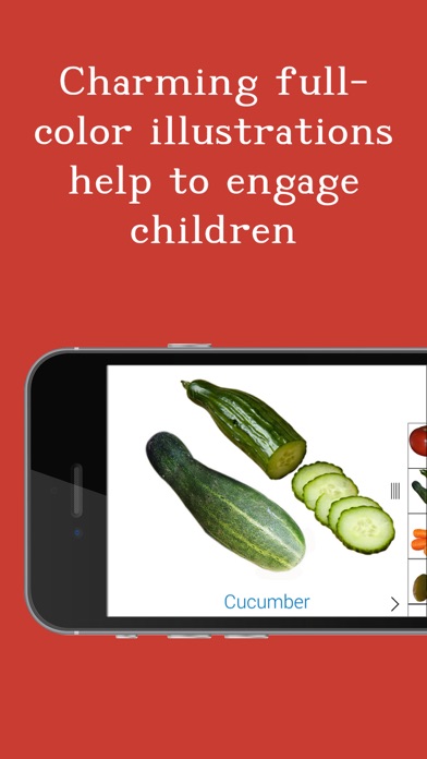 Ảnh chụp màn hình của Montessori Vegetables, A fun way to teach vegetables to your young ones
