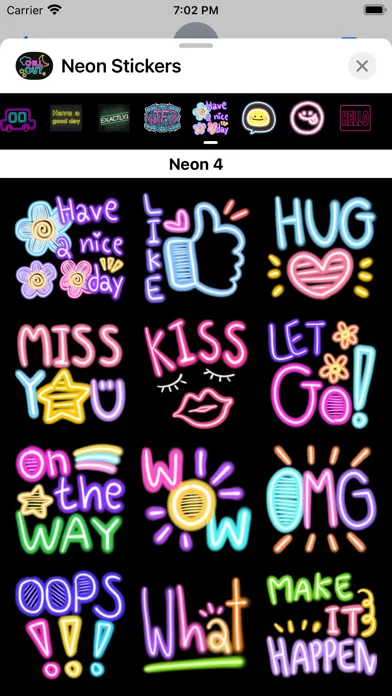 Neon Glow Animated Stickers স্ক্রিনশট