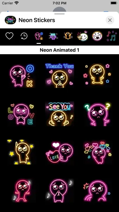 Neon Glow Animated Stickers স্ক্রিনশট