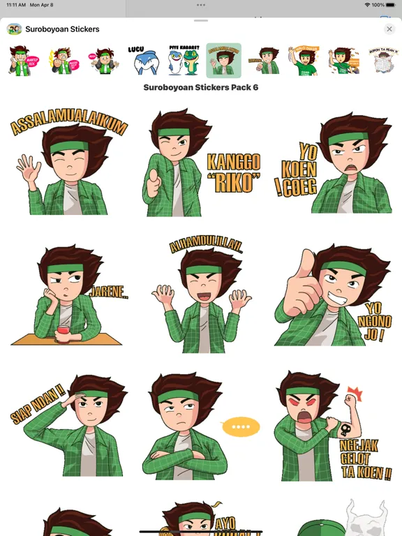 Capturas de tela do Suroboyoan Stickers iPad 