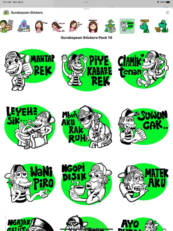 Capturas de tela do Suroboyoan Stickers iPad 