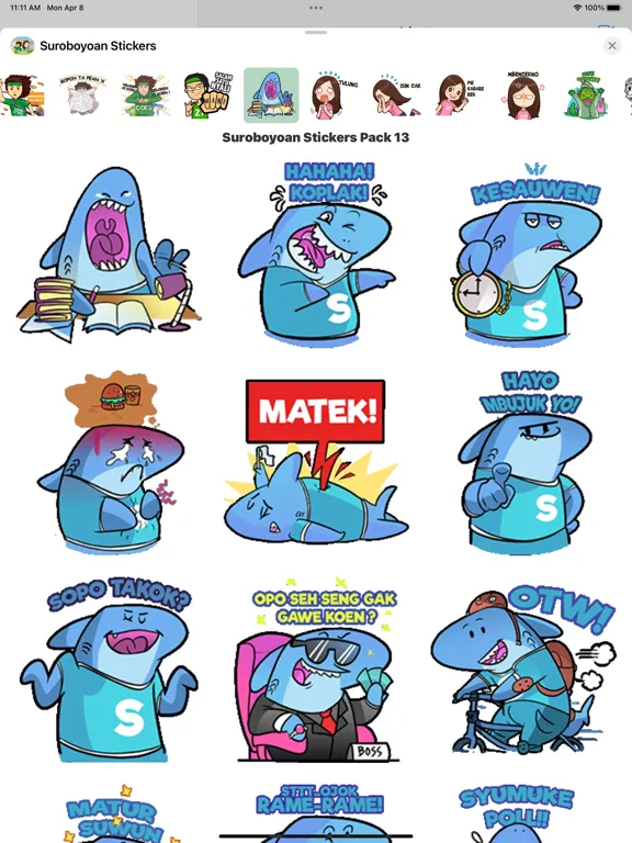 Capturas de tela do Suroboyoan Stickers iPad 